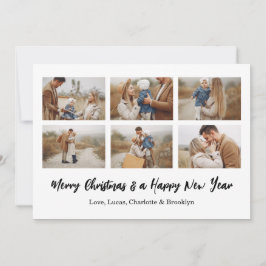 Invitación Merry Christmas 6 Photo Collage