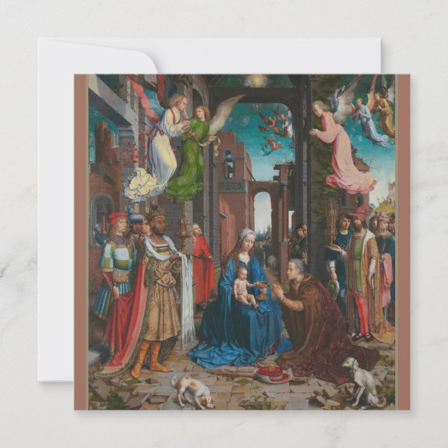 INVITACIÓN MERRY CHRISTMAS ADORACIÓN DEL MAGI (Anverso)