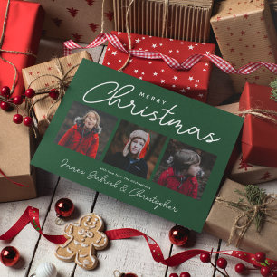 Invitación MERRY CHRISTMAS Añadir sus fotos