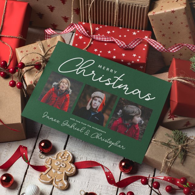 Invitación MERRY CHRISTMAS | Añadir sus fotos (Subido por el creador)