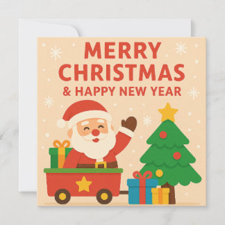 Invitación Merry Christmas and Happy New Year - Santa