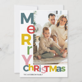 Invitación Merry Christmas Colorful Photo