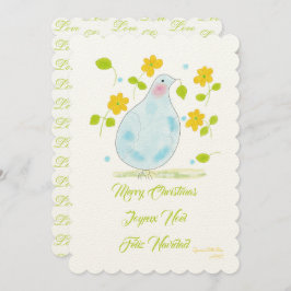 Invitación Merry Christmas Dove