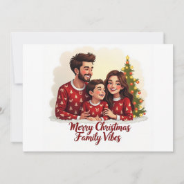 Invitación Merry Christmas Family Vibes Invitation 