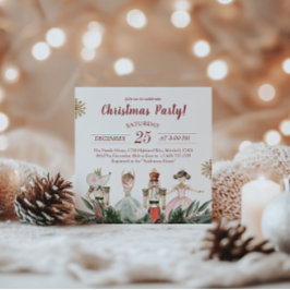 Invitación Merry Christmas Fiesta Nutcracker Theme