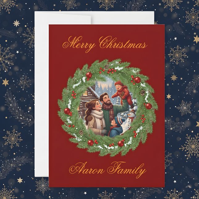 Invitación Merry Christmas From Our Family to Yours! Photo Gr (Subido por el creador)