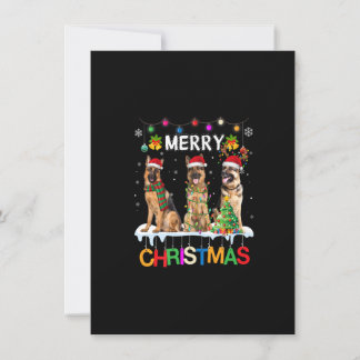 Invitación Merry Christmas German Shepherd Santa Christmas Tr