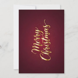 Invitación  "Merry Christmas" mit goldglänzender Schrift