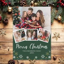Invitación Merry Christmas Modern Photo Family
