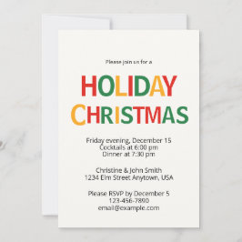 Invitación Merry Christmas Party Invitation – Fun & Festive