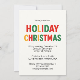Invitación Merry Christmas Party Invitation – Fun & Festive