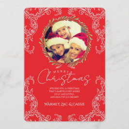 Invitación Merry Christmas Personalized Photo Card