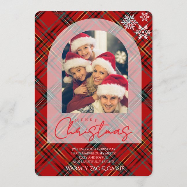Invitación Merry Christmas Personalized Photo Card (Anverso)