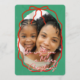 Invitación Merry Christmas Personalized Photo Holiday