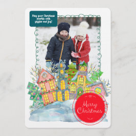 Invitación Merry Christmas Personalized Photo Holiday
