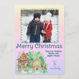 Invitación Merry Christmas Personalized Photo Holiday