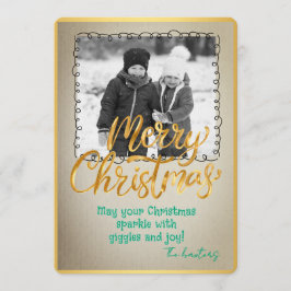 Invitación Merry Christmas Personalized Photo Holiday