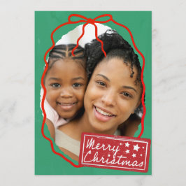 Invitación Merry Christmas Personalized Photo Holiday