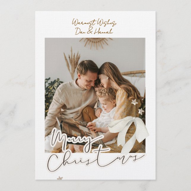 Invitación Merry Christmas Personalized Photo Holiday (Anverso)