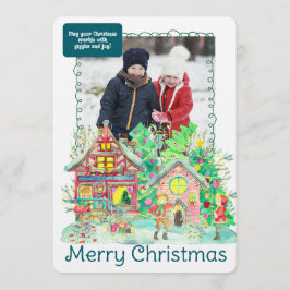 Invitación Merry Christmas Personalized Photo Holiday