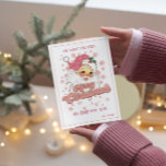 Invitación Merry Christmas Retro Typography Santa Gorra Rosa<br><div class="desc">Feliz Navidad,  tipografía retro rosa con un Santa Claus con un gorra rosa.</div>