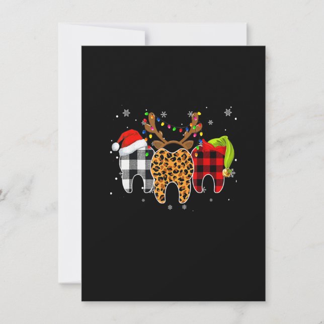 Invitación Merry Christmas Tooth Costuoth Dental Assistant Xm (Anverso)