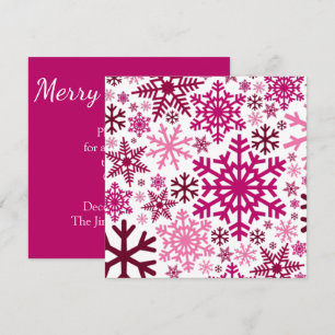 Invitación Merry Christmas Winter Snowflake Pattern