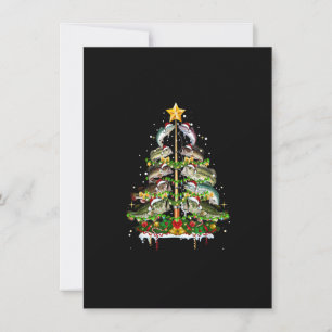 Invitación Merry Fishmas Gracioso Fish Christmas Tree Lige Fi