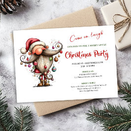 Invitación Merry Funny Santa Editable Christmas Party Invite