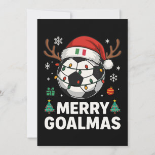 Invitación Merry Goalmas Italia - Divertido fútbol navideño