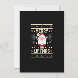 Invitación Merry Liftmas Navidades de Levantamiento Santa Cla
