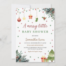 Invitación Merry Little Baby Shower