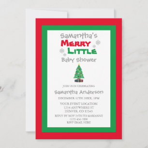 Invitación Merry Little Baby Shower