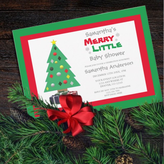 Invitación Merry Little Baby Shower (Subido por el creador)