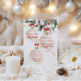 Invitación Merry Little Baby Shower Modernos Navidades