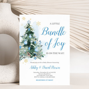Invitación Merry Little Bundle of Joy Baby Shower