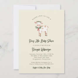 Invitación Merry Little Christmas Rustic Baby Shower 