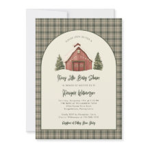 Merry Little Christmas Rustic Baby Shower