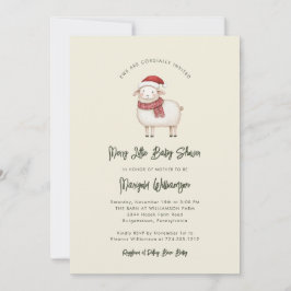Invitación Merry Little Christmas Rustic Baby Shower 