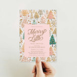 Invitación Merry Little Girl Baby Shower<br><div class="desc">Un elegante Chica de invierno Baby Shower Invitation hará una declaración de moda y brillo. Con un toque de encanto y glamour festivo,  estas invitaciones dan vida al espíritu de los Navidades y a la emoción de su llegada. Artículos coincidentes en nuestra tienda Diseños de Fiestas de cava.</div>