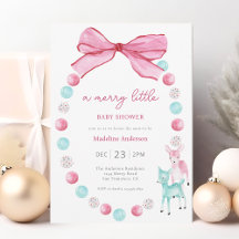 Merry Little Navidades Baby Girl Shower