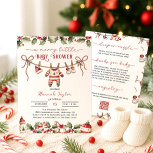 Invitación Merry Little Navidades Baby Shower