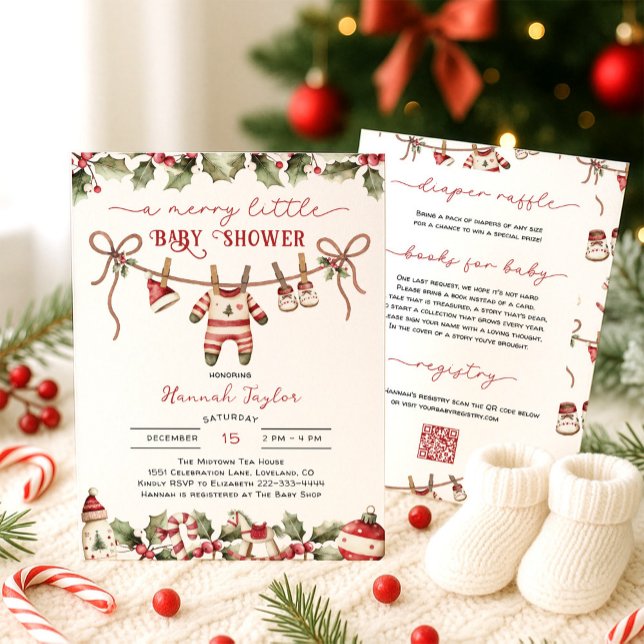 Invitación Merry Little Navidades Baby Shower (Subido por el creador)