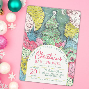 Invitación Merry Little Navidades Baby Shower