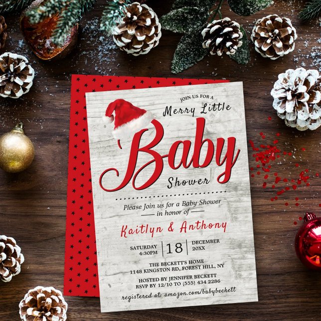 Invitación Merry Little Navidades Baby Shower (Subido por el creador)