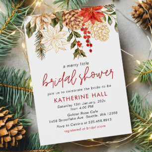 Invitación Merry Little Navidades Británica Shower