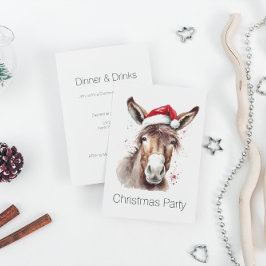 Invitación Merry Little Navidades Donkey, personalizado