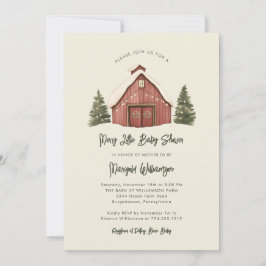 Invitación Merry Little Navidades Rustic Baby Shower