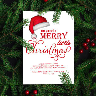 Invitación Merry Little Navidades Santa Fiesta