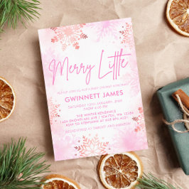 Invitación Merry Little Pink Baby Shower
